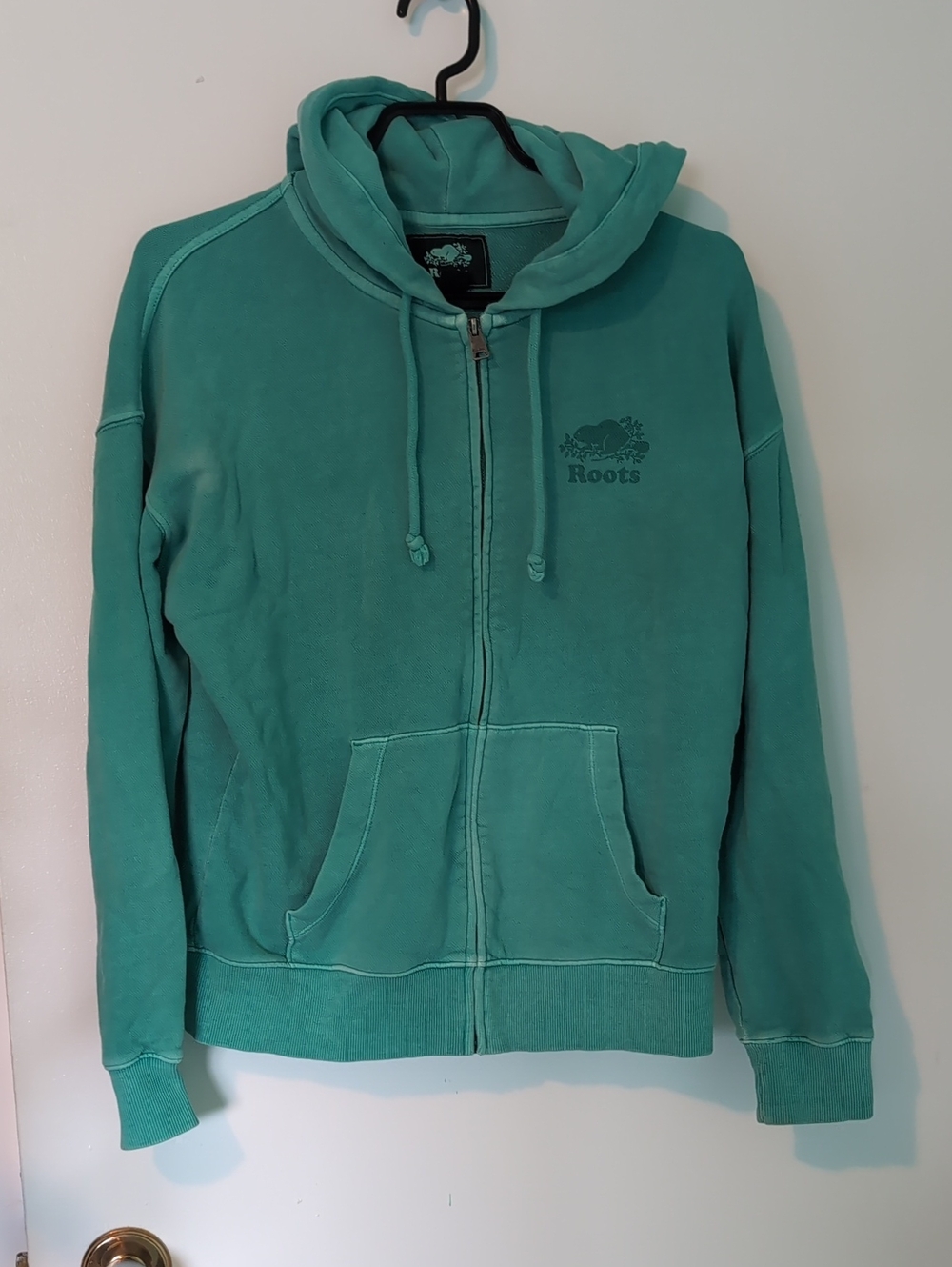 Roots Canada Full Zip Hoodie W Beaver Logo (Oversized)